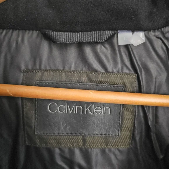 Calvin Klein Mens Full-Zip Puffer Jacket Large Green Iridescent - NWT $225 - Picture 9 of 16